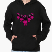 Худі чоловічий Солдати Гра в кальмара Squid Game MobiPrint 9225-3357 чорний