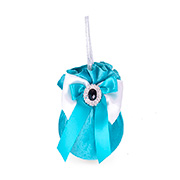 Елочный шар с брошкой Бирюзовая подвеска 8см Lefard 085-160