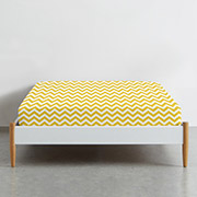 Простирадло на гумці Yellow Zigzag ранфорс Cosas висота 25 см