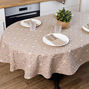 Скатертина овальна бавовняна Кориця Прованс овальна
