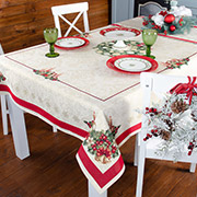Скатертина гобеленова новорічна Corona Natale Lefard