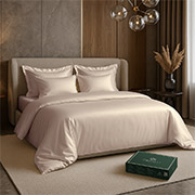 Комплект постільної білизни Aura ліоцел Pagoti бежевий