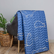 Покривало стьобане Коти Home Line синє