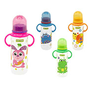 Пляшка для малюків з латексної соскою і ручками 250 мл
