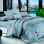 Комплект постільної білизни полікотон Selena Фламінго 600314