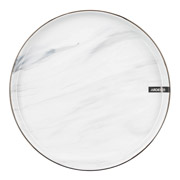 Тарілка обідня 27 см Marmo Ardesto AR2927MRW біла