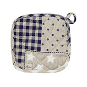 Прихватка кухонная Пэчворк синий Хозяйка Прованс