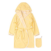 Комплект махровий КП256 халат і рукавичка для купання Бембі 500-жовтий