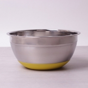 Миска Kamille 22х10см з нержавіючої сталі c антискользящим дном 4348