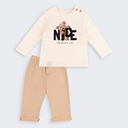 Костюм для хлопчика КС822 трикотаж Бембі 2G0-молочний-бежевий