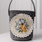 Декоративний кошик для зберігання Primavera фетр Прованс з ручкою Primavera фетр Прованс
