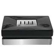 Мильниця Spirella Roma кераміка чорно-срібляста