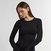 Лонгслів жіночий Basic Ellen LKK 02/04/02 чорний