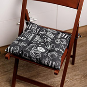 Подушка на стілець Breakfast black Прованс