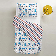 Підліткова постільна білизна Space Dino ранфорс Cosas простирадло на гумці