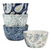 Набір піал 13 см 4 предмета Сині квіти Богемії Certified International 37103-set