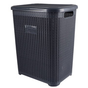 Кошик для білизни з кришкою 45 л Віолетта Antrasit Violet House 1007