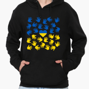 Худі чоловічий Підтримую Україну MobiPrint 9225-3689 чорний