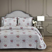 Покривало жаккардовое з наволочками Arya Andolina сіре