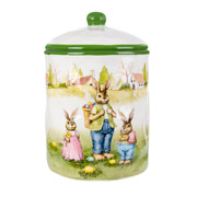 Банка для зберігання керамічна 21,5 х14, 5х14, 5 см 1,8 л Пасхальний кролик Lefard 948-034