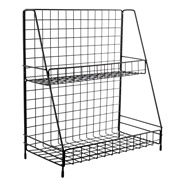 Полиця 2-х ярусна 30х15.5х34 см Raum Ringel RG-025b чорна