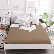 Простирадло на гумці 15-1214 Warm Sand Mikrosatin Premium MirSon