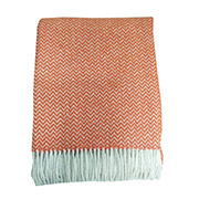 Плед Метро Владі Zigzag біло-помаранчевий