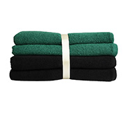 Набір із 4 махрових рушників Nova 400г SoundSleep зелений-чорний