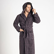 Чоловічий довгий халат з капюшоном Nusa NS-1490 kaya