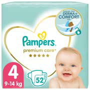 Підгузки Pampers Premium Care Розмір 4 (Maxi) 9-14 кг, 52 шт