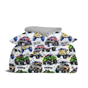 Дитяча постільна білизна в ліжечко BRAVE CARS CS1 Cosas сірий