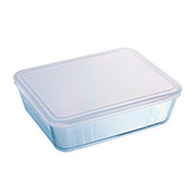 Набір прямокутних форм з кришкою Pyrex Cook&Freez 22х17х6, 25х20х8см 912S951/7646