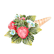 Фігурка декоративна суниця 8х7см Lefard 72-196