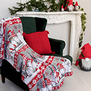 Плед в'язаний Веселі гноми Прованс