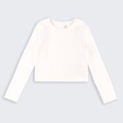 Лонгслів для дівчинки ФТ63 качкорса-лайкра Бембі 200-молочний