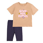 Костюм для дівчинки КС817 футболка і шорти Бембі супрем GY0-бежевий-графіт