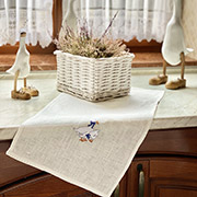 Рушник кухонний лляний з вишивкою Гуси GU04 LiMaSo