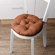 Кругла подушка на стілець Фібра Прованс коричнева 041697 - Фото №2