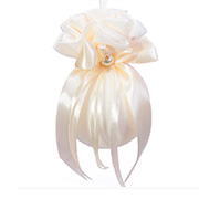 Елочный шар с атласным бантом Шампань 8см Lefard 085-204