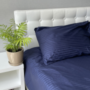 Підковдра Stripe Sense Dark Blue сатин-страйп SoundSleep темно-синій
