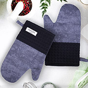 Кухонная рукавица-прихватка 700 Black дак-вафля Mirson