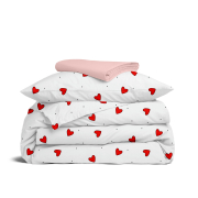 Дитяча постільна білизна в ліжечко CHERRY HEARTS CS1 Cosas червоний