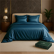 Комплект постільної білизни Aura ліоцелл Pagoti темно-бірюзовий