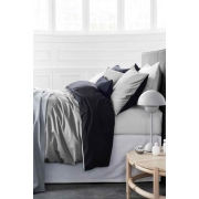 Комплект постільної білизни MirSon 0001 + 0240 Dulness молочний і темно-сірий