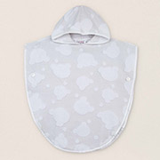 Дитяче махрове пончо Bear pancosu Irya gri сіре