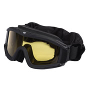 Маска тактическая защитная с 3-мя линзами Hawk WS Black Anti-fog 2E