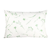 Наволочка бязева Волошки світло-зелені на білому Home Line