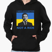 Худі чоловічий I Need Ammunition, Not A Ride MobiPrint 9225-3675 чорний