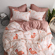 Постільна білизна Фламінго пудра бязь Selena 100437