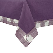 Скатертина бавовняна Лілова з рамкою в клітинку Home Line